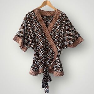 Worthington Wrap Top Blouse Shirt Size XXL